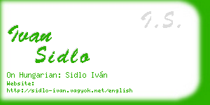 ivan sidlo business card